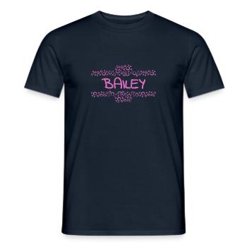 Vorname Bailey - Männer T-Shirt - Navy - Vorne - AI Model Male 178 light (178cm)