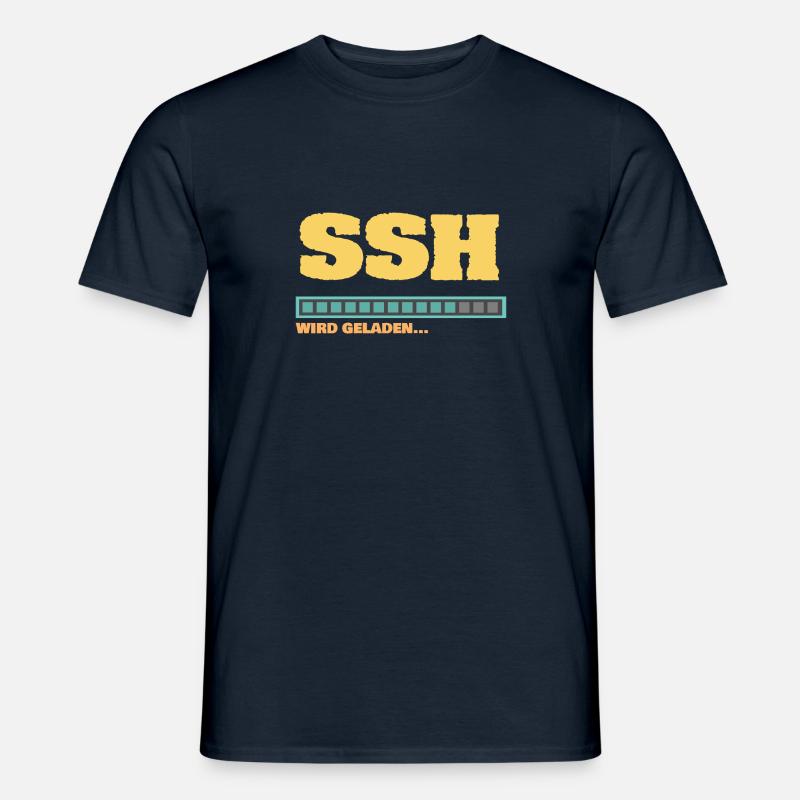 Ladebalken SSH Verschlüsselung wird geladen - Männer T-Shirt - Navy
