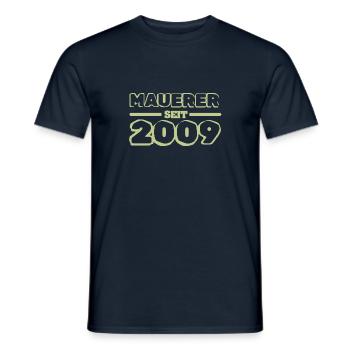 2009 2009 - Männer T-Shirt - Navy - Vorne - AI Model Male 178 light (178cm)