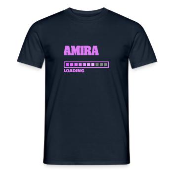 Amira - Männer T-Shirt - Navy - Vorne - AI Model Male 178 light (178cm)