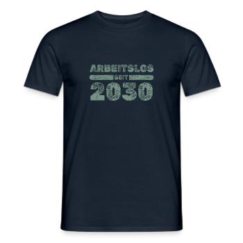seit 2030 - Männer T-Shirt - Navy - Vorne - AI Model Male 178 light (178cm)