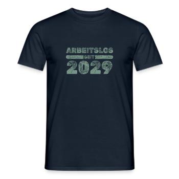 seit 2029 - Männer T-Shirt - Navy - Vorne - AI Model Male 178 light (178cm)