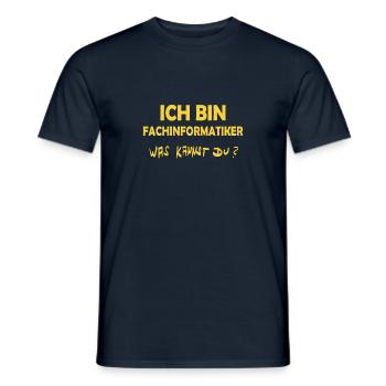 IT specialist as a profession - Men's T-Shirt - navy - Front - AI Model Male 178 light (178cm)