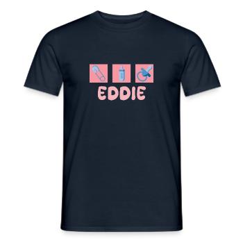 Pacifier Eddie - Men's T-Shirt - navy - Front - AI Model Male 178 light (178cm)