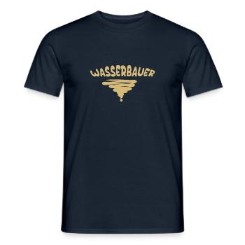 Ingénieurs hydrauliques - T-shirt homme - marine - Devant - AI Model Male 178 light (178cm)