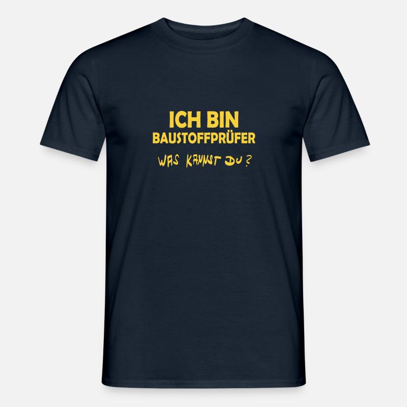 Baustoffprüfer - Männer T-Shirt - Navy