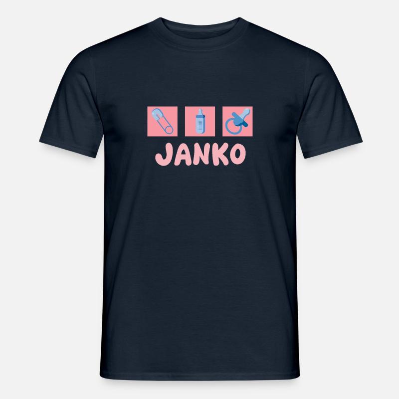 Schnuller Janko - Männer T-Shirt - Navy