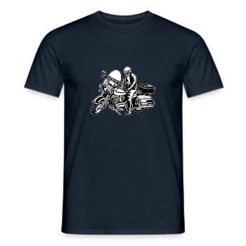 Chopper / Motorcycle 05_schwarz white - Men's T-Shirt - navy - Front - AI Model Male 178 light (178cm)