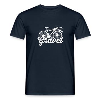 Gravelbike Gravel road bike bike gift retro - Men's T-Shirt - navy - Front - AI Model Male 178 light (178cm)