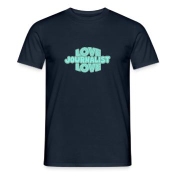 Gift for Journalist - Men's T-Shirt - navy - Front - AI Model Male 178 light (178cm)