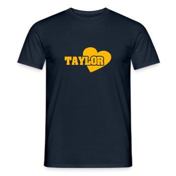 Taylor as gold - Men's T-Shirt - navy - Front - AI Model Male 178 light (178cm)