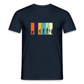 Gamer Evolution Gaming Cadeau Jeux vidéo Gambler - T-shirt homme - marine - Devant - AI Model Male 178 light (178cm)