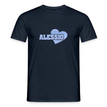 Alessio als Gold - Männer T-Shirt - Navy - Vorne - AI Model Male 178 light (178cm)