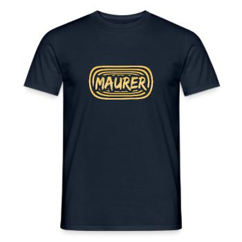 Geschenk für Maurer - Männer T-Shirt - Navy - Vorne - AI Model Male 178 light (178cm)