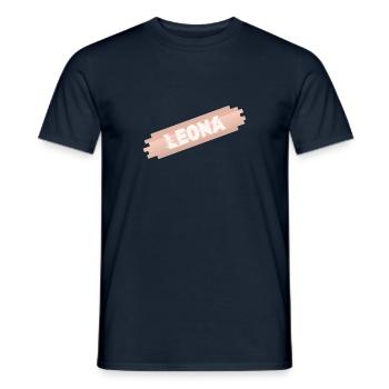 First name Leona - Men's T-Shirt - navy - Front - AI Model Male 178 light (178cm)