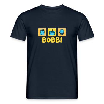 Gift for Bobbi - Men's T-Shirt - navy - Front - AI Model Male 178 light (178cm)