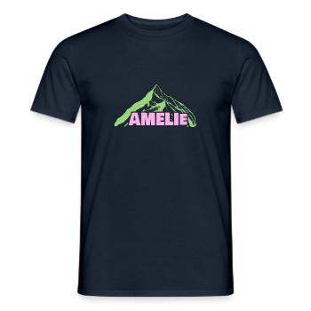 Bergsteigen Amelie - Männer T-Shirt - Navy - Vorne - AI Model Male 178 light (178cm)