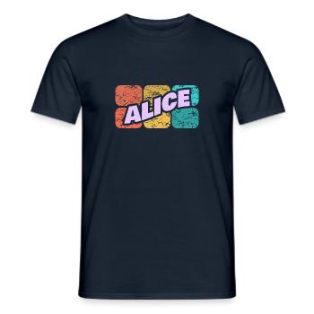 Cadeau pour Alice - T-shirt homme - marine - Devant - AI Model Male 178 light (178cm)