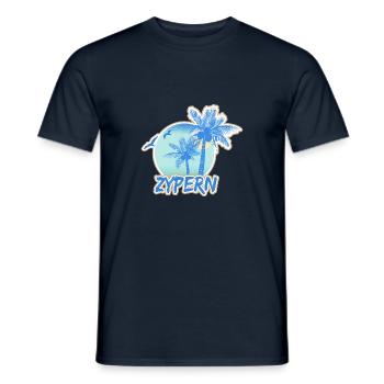 Urlaub Zypern - Männer T-Shirt - Navy - Vorne - AI Model Male 178 light (178cm)