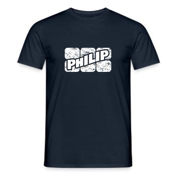 Geschenk für Philip - Männer T-Shirt - Navy - Vorne - AI Model Male 178 light (178cm)