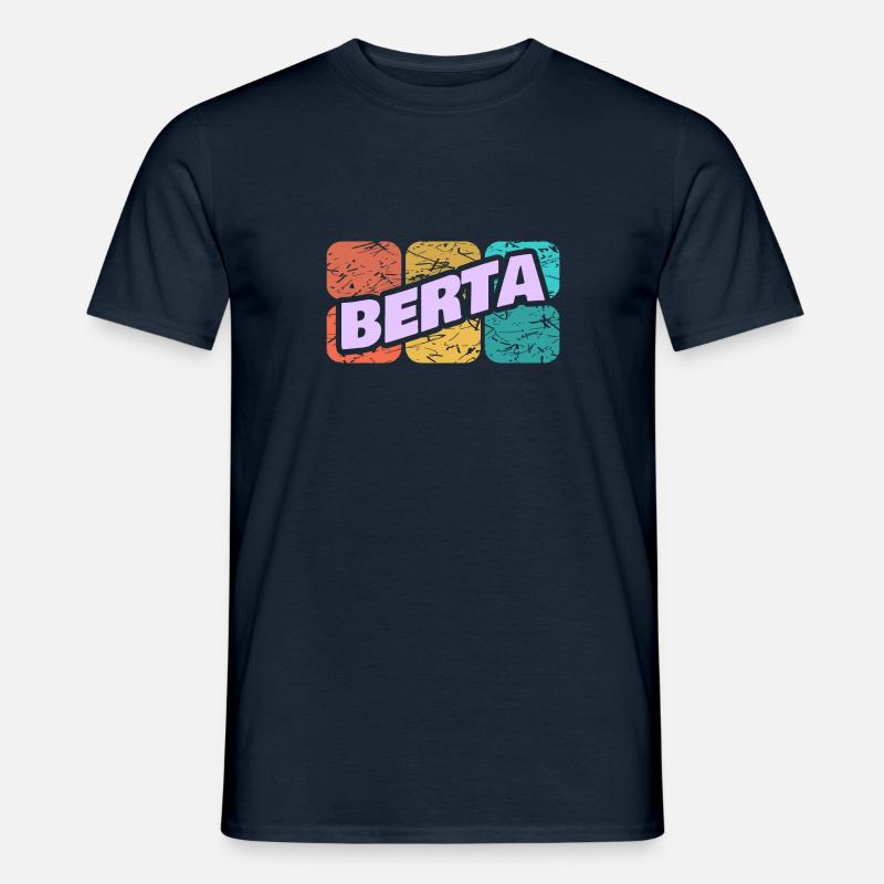 Berta als Berta - Männer T-Shirt - Navy