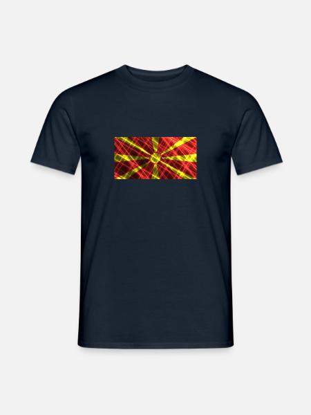 Nordmazedonien Nordmazedonien - Männer T-Shirt - Navy