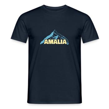 Amalia als Frauenname - Männer T-Shirt - Navy - Vorne - AI Model Male 178 light (178cm)