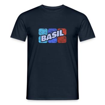 Geschenk für Basil - Männer T-Shirt - Navy - Vorne - AI Model Male 178 light (178cm)