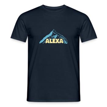 Woman's name Alexa - Men's T-Shirt - navy - Front - AI Model Male 178 light (178cm)