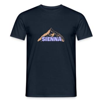 La terre de Sienne comme idée cadeau - T-shirt homme - marine - Devant - AI Model Male 178 light (178cm)