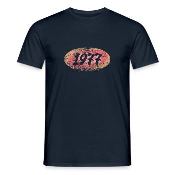 Vacances 1977 - T-shirt homme - marine - Devant - AI Model Male 178 light (178cm)