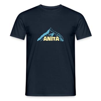 Anita als Frauenname - Männer T-Shirt - Navy - Vorne - AI Model Male 178 light (178cm)