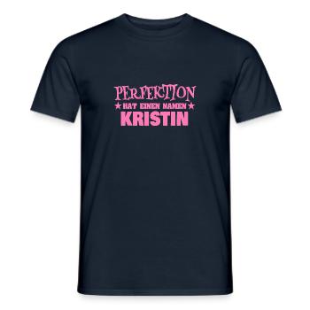 Kristin als Frauenname - Männer T-Shirt - Navy - Vorne - AI Model Male 178 light (178cm)