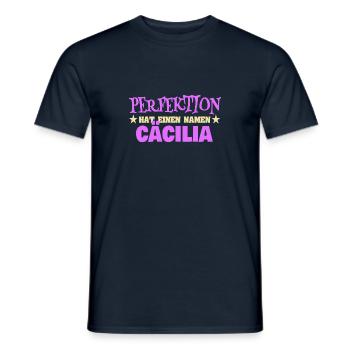 Women's name Cäcilia - Men's T-Shirt - navy - Front - AI Model Male 178 light (178cm)