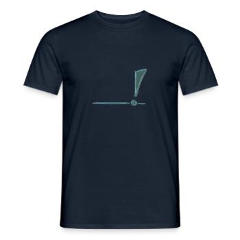 Ausrufezeichen - Männer T-Shirt - Navy - Vorne - AI Model Male 178 light (178cm)
