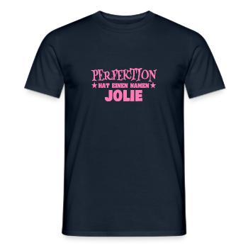 Spruch für Jolie Frauenname Perfektion - Männer T-Shirt - Navy - Vorne - AI Model Male 178 light (178cm)