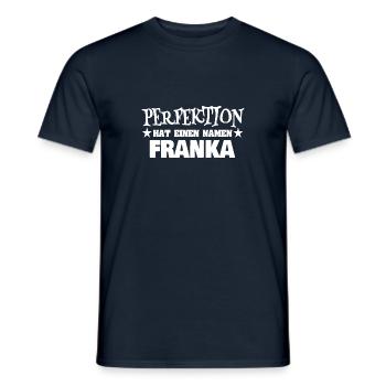 Frauenname Franka - Männer T-Shirt - Navy - Vorne - AI Model Male 178 light (178cm)