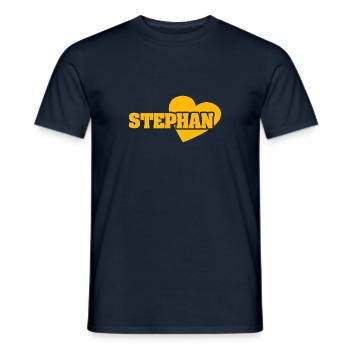 Gold Stephan - Männer T-Shirt - Navy - Vorne - AI Model Male 178 light (178cm)