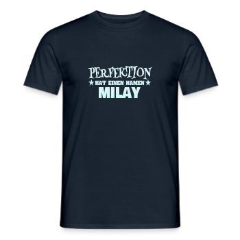 Milay as a woman's name - Men's T-Shirt - navy - Front - AI Model Male 178 light (178cm)