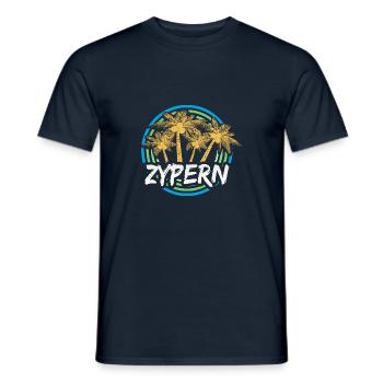 Zypern als Urlaub - Männer T-Shirt - Navy - Vorne - AI Model Male 178 light (178cm)