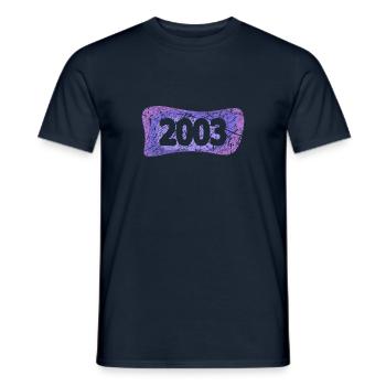 Studenten 2003 - Männer T-Shirt - Navy - Vorne - AI Model Male 178 light (178cm)