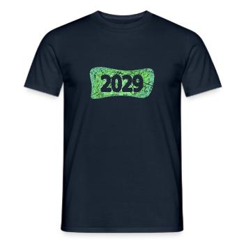 2029 - Men's T-Shirt - navy - Front - AI Model Male 178 light (178cm)