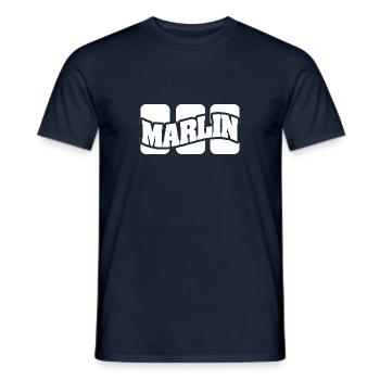 Name Marlin - Männer T-Shirt - Navy - Vorne - AI Model Male 178 light (178cm)