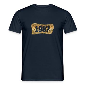 Lingots d’or 1987 - T-shirt homme - marine - Devant - AI Model Male 178 light (178cm)