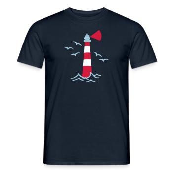 Lighthouse - Men's T-Shirt - navy - Front - AI Model Male 178 light (178cm)