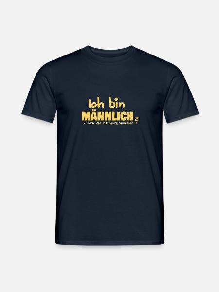 Ausrede Namenschild Mann männlich - Männer T-Shirt - Navy