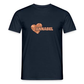 Vorname Annabel - Männer T-Shirt - Navy - Vorne - AI Model Male 178 light (178cm)
