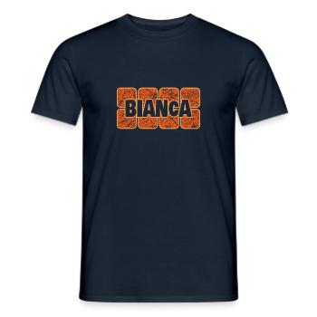Bianca als Vorname - Männer T-Shirt - Navy - Vorne - AI Model Male 178 light (178cm)
