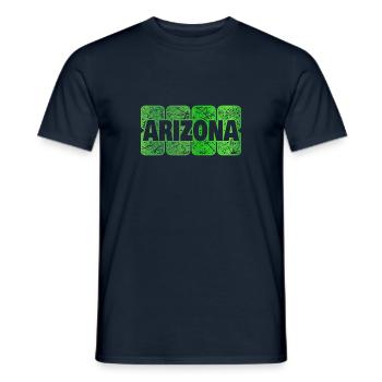 First name Arizona - Men's T-Shirt - navy - Front - AI Model Male 178 light (178cm)