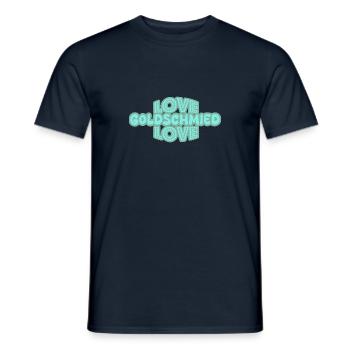 L’orfèvre comme dicton - T-shirt homme - marine - Devant - AI Model Male 178 light (178cm)